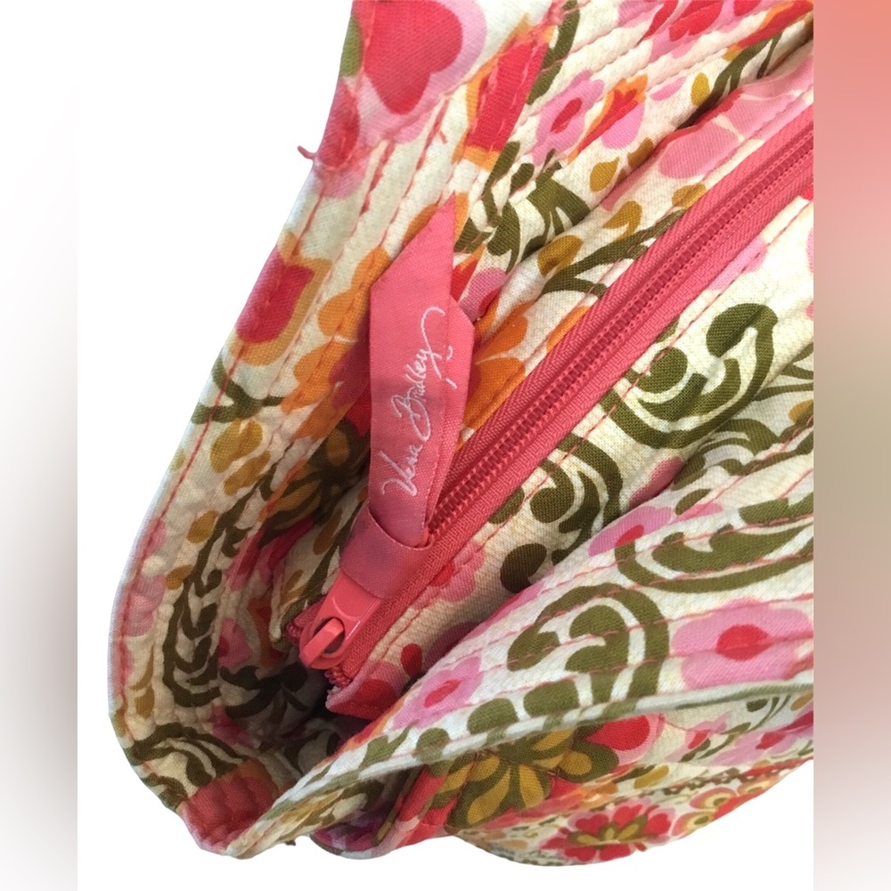 Vera Bradley Alice Folkloric Bag Pink Yellow Retired Quilted Purse - Picture 5 of 11